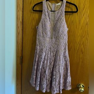 Soprano Deep Neck Lace Dress